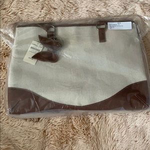 Coldwater Creek butterfly two tone tote bag